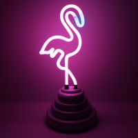 neon flamingo light - usb or bo