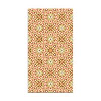 panorama alfombra vinilica azulejo oriental floreada naranja 80x200 cm