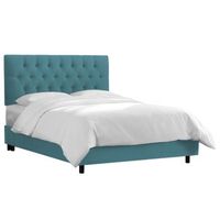 la web del colchon -cabecero tapizado naxos para cama de 210 220 x 70 cms turquesa textil suave