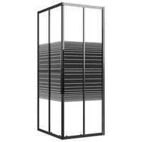 cabina de ducha a rayas esg negra 90x70x180 cm vidaxl