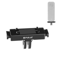 soporte adaptador de base de liberacion rapida de aluminio de aviacion puluz para insta360 x6x5x4 air  ace propro 2 accesorio de extension y soporte