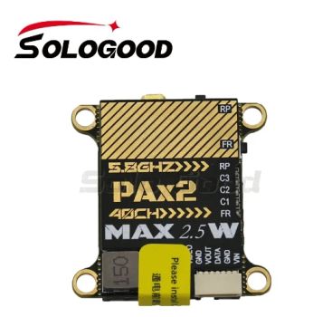 Transmisor FPV 5.8Ghz SoloGood Max 2.5W 40CH OSD VTX 0/25/400/800/1500/2500mW Ajustable MMCX para DIY Drones RC de Largo