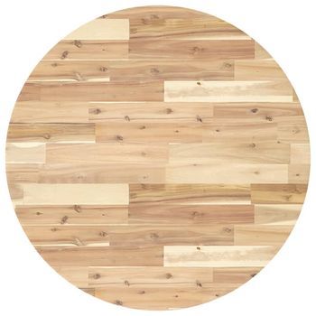 Tablero De Mesa | Tablero Escritorio Redondo Madera Maciza De Acacia Ø80x4 Cm