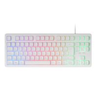mars gaming mk023 teclado gaming tkl tecnologia hibrida h-mech iluminacion frgb rainbow anti-ghosting compatibilidad universal tecaldo negro o blanco y con idioma en espanol frances o portugues