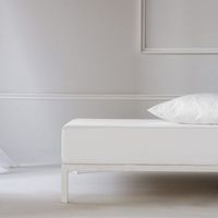 sabana bajera ajustable lisa blanco cama 200 cm - 200x200 cm algodon 200 hilos