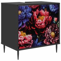 mueble de cuarto de bano kiel roble negro 60 x 40 x 61 cm vidaxl