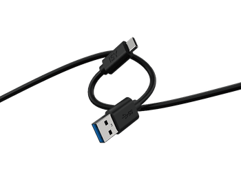 Cable adaptador - ISY IUC-1033, Universal, USB-A a USB-C, 5 Gbps, 0.75m, Negro