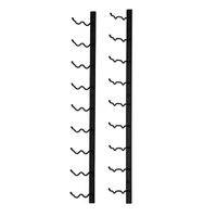 estanteria de pared de metal negra para 18 botellas