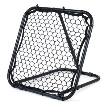 Costway Red de Rebote Fútbol Negra Inclinación Regulable 5 Niveles Entrenamiento Interior Exterior Resistente 85 x 80 x 85 cm Negro