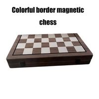 39-39-25cm wooden board game chess checkers 2 in 1 house party table for storage portable set kid folding large interior