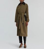 semicouture para mujer y5ww30 trench alba verde 38 casual poliamida