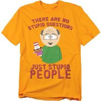 south park camiseta no stupid questions para hombre