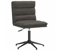 vidaxl silla de comedor de cuero sintetico negra