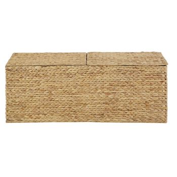 Baúl con tapa de jacinto de agua beige
