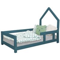 cama cabana infantil 80 x 160 verde petroleo 1
