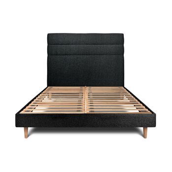 Cama 150x200 Cm Con Cabecero De Línea - Tejido Rizado
