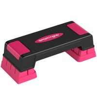 sportnow step de aerobic step para fitness con altura ajustable de 12175225 cm carga 250 kg para casa gimnasio rosa