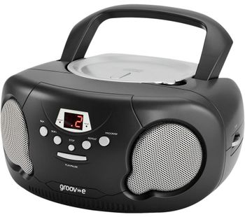Original Boombox GV-PS733 Portable FM/AM Boombox - Black, Black