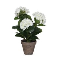 planta artificial hydrangea blanco  h40xb35xl35cm
