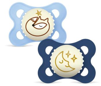 MAM Chupete Original Night Azul Mate 2-6m 2 uds