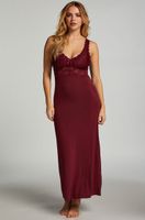 hunkemoller vestido lencero nora lace long morado