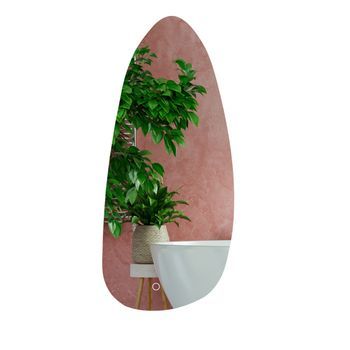 Espejo De Pared Rea Led Yh-3359 Transparent 120x55cm