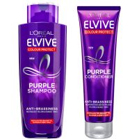 loreal paris elvive colour protect anti-brassiness purple shampoo and conditioner set