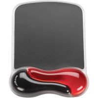 kensington alfombrilla para raton duo gel con reposamunecas negrorojo