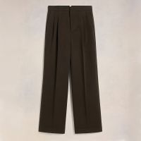 ami large fit cotton-satin trousers - fr 36xs