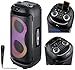 reflexion psx40bt altavoz movil bluetooth para dj karaoke 500w radio estereo fm pll iluminacion discoteca con opcion de modos microfono y bateria de litio
