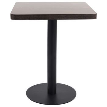 Mesa De Jardín | Mesa De Exterior Bistró Mdf Marrón Oscuro 60x60 Cm
