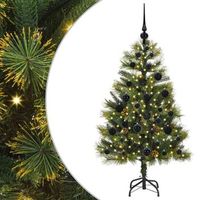 arbol de navidad artificial con ramas plegables y conos 120 cm vidaxl