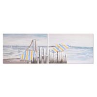 cuadro lienzo mdf 90x25x60 playa 2 surt