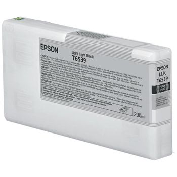 Cartucho Tinta Epson T6539 Gris Claro 200 ml Original
