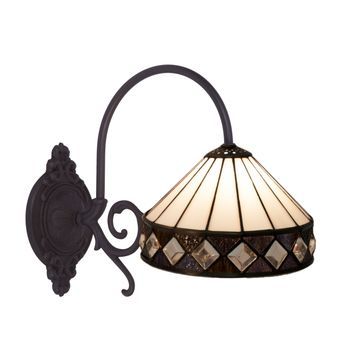 Aplique Con Brazo Tiffany Diámetro 20cm Serie Ilumina