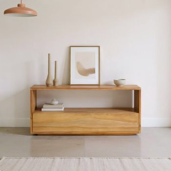 Mueble de tv de teca maciza 90 cm
