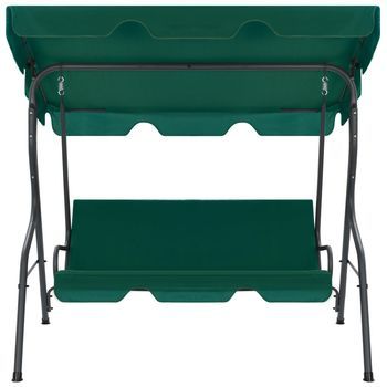 Banco Columpio De Jardín | Banco De Exterior | Silla De Jardín Tela Verde 170x110x153 Cm