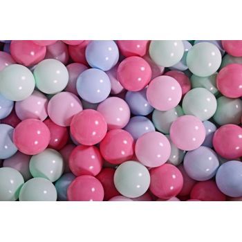Meowbaby Juego De Bolas De Plástico 300 Piezas Rosa Pastel/rosa Claro/menta/azul