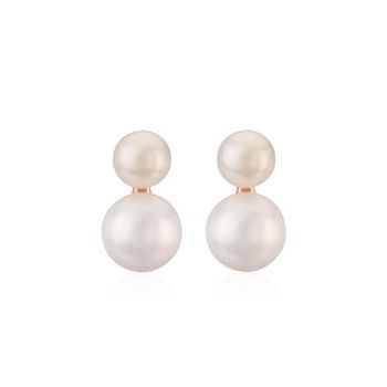 Pendientes de perlas para mujer de plata 925, rosa