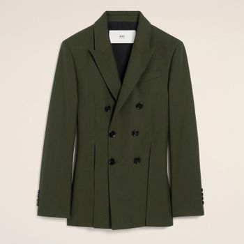 AMI Classic Double-Breasted Wool Jacket - UK 12