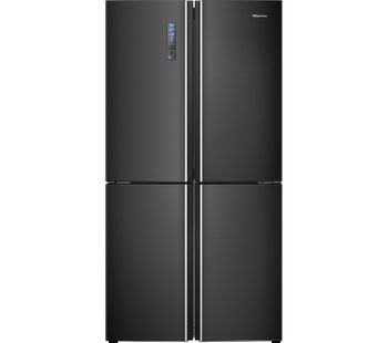 HISENSE RQ689N4BF1 Fridge Freezer - Black Stainless Steel, Stainless Steel