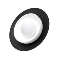 aplique de pared kumi negroblanco