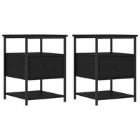 mesitas de noche 2 unidades madera de ingenieria negro 40x42x56 cm