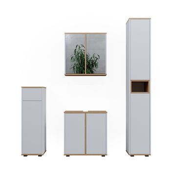 Set De Muebles De Baño Didi 4 Piezas, Con Unidad Alta Y Unidad Midi Vicco