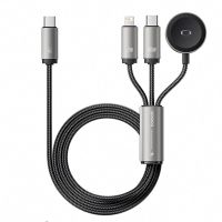 toocki tq-x69c2 100w 3-en-1 cable usb-c a usb-cpara ip cargador de reloj inalambrico de carga rapida transmision de da