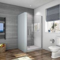 aica mampara de ducha frontal abatible 1 hoja perfil cromado vidrio antical 6mm 886-916x1950mm  plato de ducha 90x80x3cm  accesorios de desague