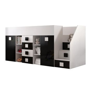 Litera Hartford 366, Individuales, Negro, Aglomerado Laminado, Somieres, 94x249x124cm