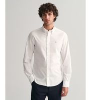 gant para hombre 3000102 camisa slim fit de popelina blanco l casual algodon clasico manga larga
