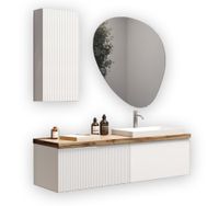 mueble de bano 6 piezas en mdf blanco mate
