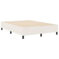 cama de plataforma crema 140 x 190 cm tela de pana vidaxl